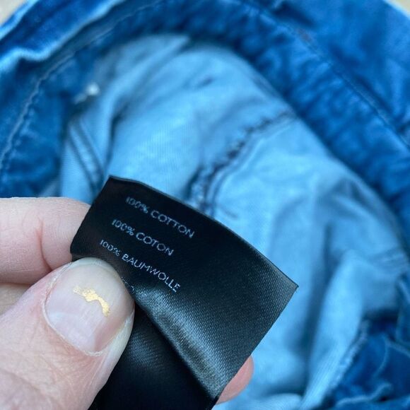 Free People Splendor in The Grass Denim Paperbag Waist Mini Skirt size 6 - Picture 6 of 11